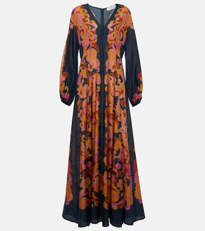 Zimmermann Long-sleeved Dress In Multi