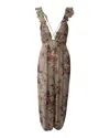 Zimmermann Aerial Flounce Full-length Harem Jumpsuit In Floral Print Silk In Multi