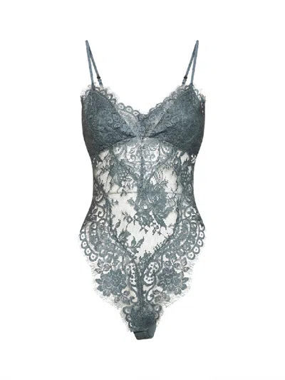 Zimmermann Airforce Blue Lace Teddy Bodysuit
