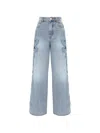 Zimmermann Alchemy Applique Relaxed Flare Jeans In Sea Foam In Blue