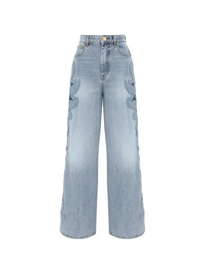 Zimmermann Alchemy Applique Cut-out Embroidered Jeans In Blue