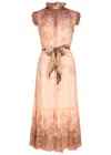 Zimmermann Alchemy Belted Paisley-print Chiffon Midi Dress In Orange