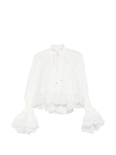 Zimmermann Alchemy Cotton Blouse In White