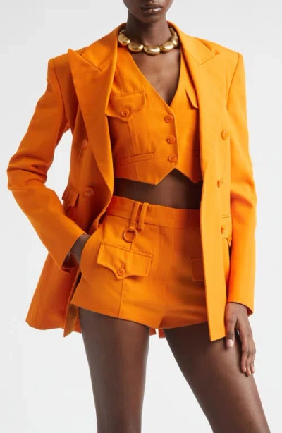 Zimmermann Alchemy Double Breasted Blazer In Orange