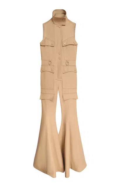 Zimmermann Alchemy Drill Cotton Jumpsuit In Neutral