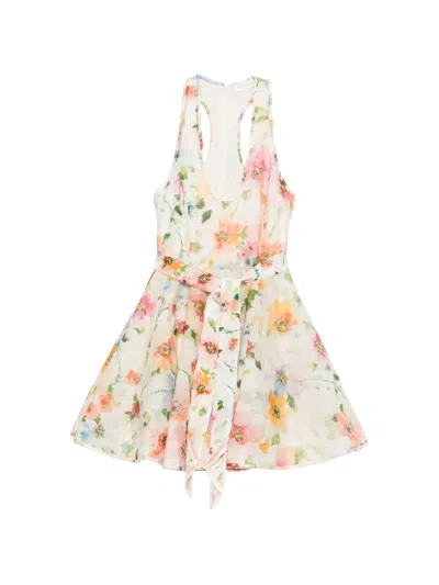 Zimmermann Alchemy Floral-print Mini Dress In Multi
