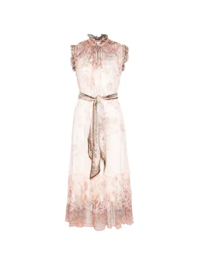 Zimmermann Alchemy Ruffled Paisley Midi Dress In Multi
