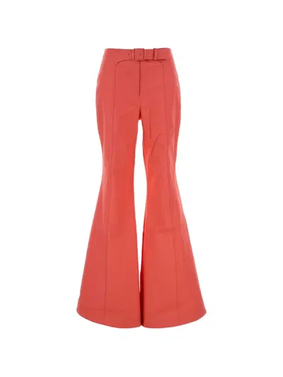 Zimmermann Alchemy Drill Super Flare Pants In Red
