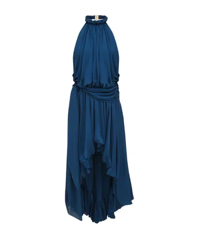 Zimmermann Alchemy Halterneck Midi Dress In Blue