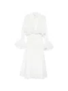 Zimmermann Alchemy Ruffled Shirred Lace-trimmed Cotton-poplin Midi Dress In White