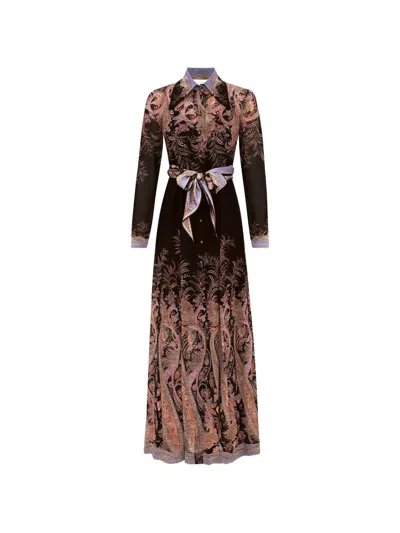 Zimmermann Womens Black Paisley Alchemy Floral-print Woven Maxi Dress Xxs In Multi