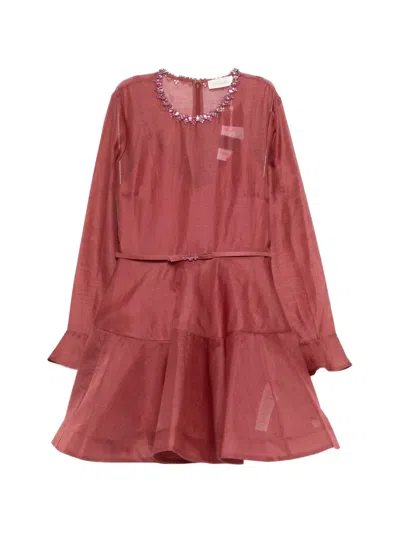 Zimmermann Alchemy Peplum Mini Dress In Red