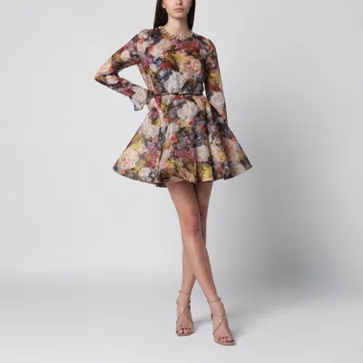 Zimmermann Alchemy Peplum Mini Dress With Floral Print