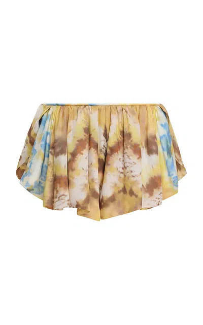 Zimmermann Alchemy Printed Silk Mini Shorts In Multi