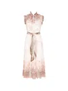 Zimmermann Alchemy Belted Paisley-print Chiffon Midi Dress In Multi
