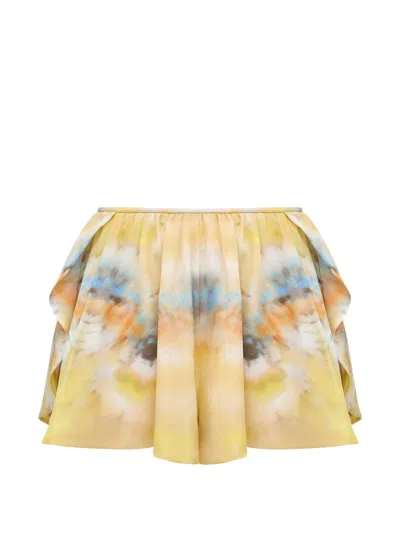 Zimmermann Alchemy Silk Shorts In Multi