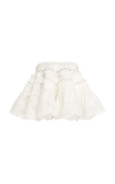Zimmermann Alchemy Strapless Cotton Top In Neutral
