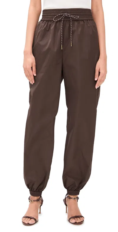 Zimmermann Drawstring Elasticated-cuff Track Pants In Brown