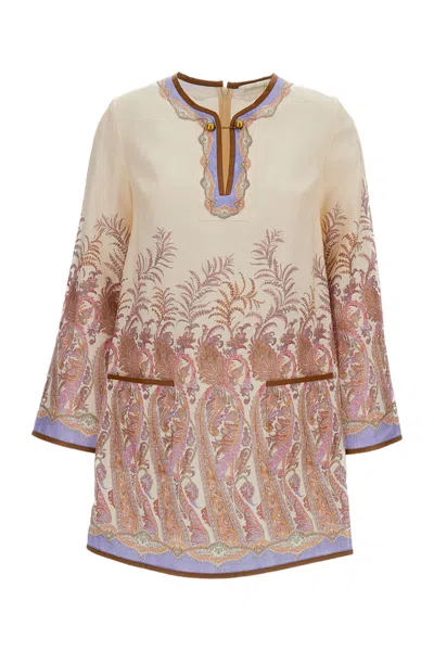 Zimmermann Alchemy Tunic Dress In Brown