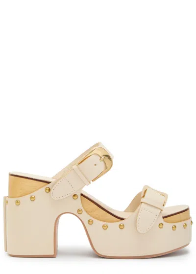 Zimmermann Alight 100 Leather Mules In White