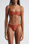 Zimmermann Alight Corset Two Piece Bikini In Terracotta In Brown