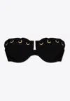 Zimmermann Alight Eyelet Balconette Bikini Top Noir In Black