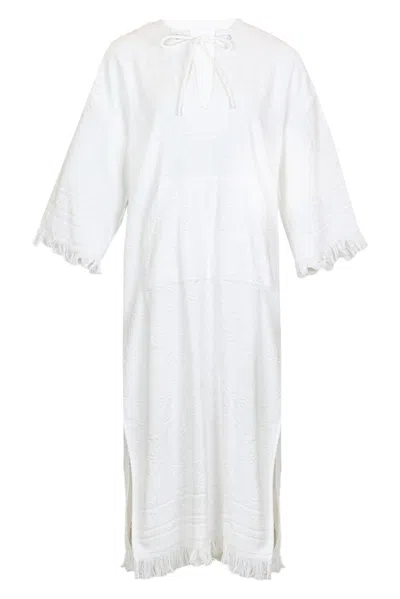 Zimmermann Alight Towelling Midi Dress Ivory