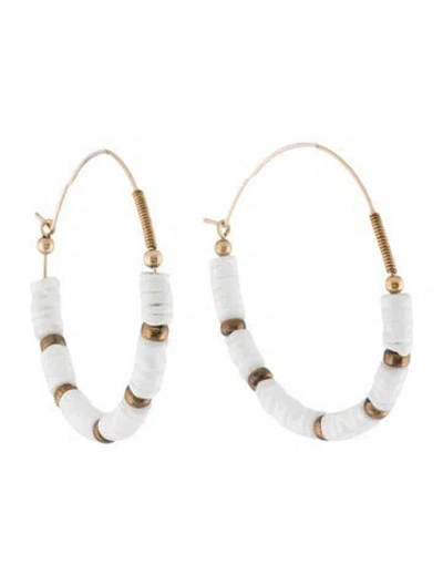 Pre-owned Zimmermann Aloha Bead Hoop Earrings In Multicolor