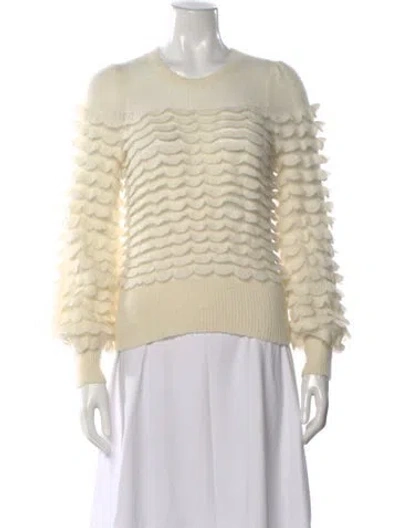 Pre-owned Zimmermann Alpaca Crew Neck Sweater In Neutral