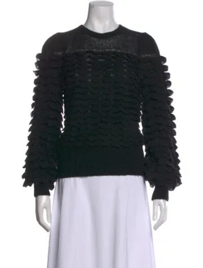 Pre-owned Zimmermann Alpaca Patterned Sweater In Black