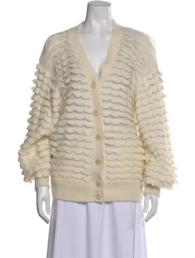 Pre-owned Zimmermann Alpaca Patterned Sweater In Neutral