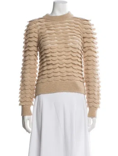 Pre-owned Zimmermann Alpaca Patterned Sweater In Neutral