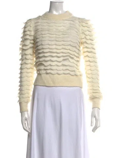 Pre-owned Zimmermann Alpaca Patterned Sweater In Neutrals