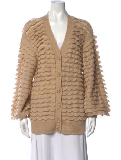 Pre-owned Zimmermann Alpaca Patterned Sweater In Neutrals