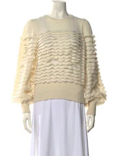 Pre-owned Zimmermann Alpaca Printed Sweater In Neutral