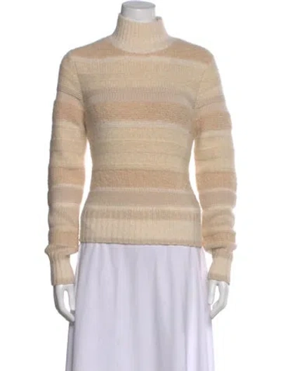 Pre-owned Zimmermann Alpaca Striped Sweater In Neutral