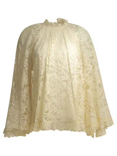Zimmermann "angel" Blouse In Gold
