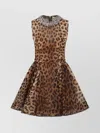 Zimmermann Crush Crystal-embellished Paneled Leopard-print Linen And Silk-blend Mini Dress