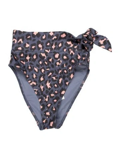 Pre-owned Zimmermann Animal Print Bottoms W/ Tags In Blue
