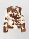 Zimmermann Animal Print Faux Fur Long Sleeve Jacket In Brown