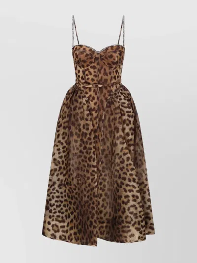 ZIMMERMANN ANIMAL PRINT MIDI DRESS