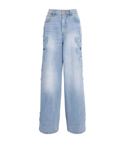 Zimmermann Appliqué Alchemy Flared Jeans In Blue
