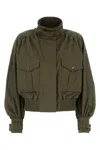 Zimmermann Army Green Cotton Hypnotic Bomber Jacket In Green