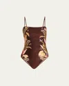 Zimmermann Off-the-shoulder Ascension Swimsuit