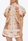 Zimmermann Ascension Billow Floral Blouse In Multi