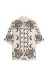 Zimmermann Ascension Leather-trimmed Broderie Anglaise Linen Shirt