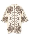 Zimmermann Ascension Leather-trimmed Broderie Anglaise Linen Shirt