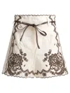 Zimmermann Womens Ivory Chocolate Ascension Embroidered Linen Shorts Xs In Multi