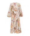 Zimmermann Women Sky Blue Ascension Printed Midi Dress, M Luxury Dresses For Women Darveys In Pink