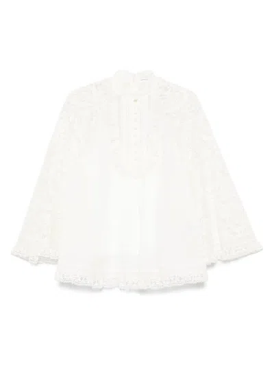 Zimmermann Ascension Lace Detail Tunic In Sand